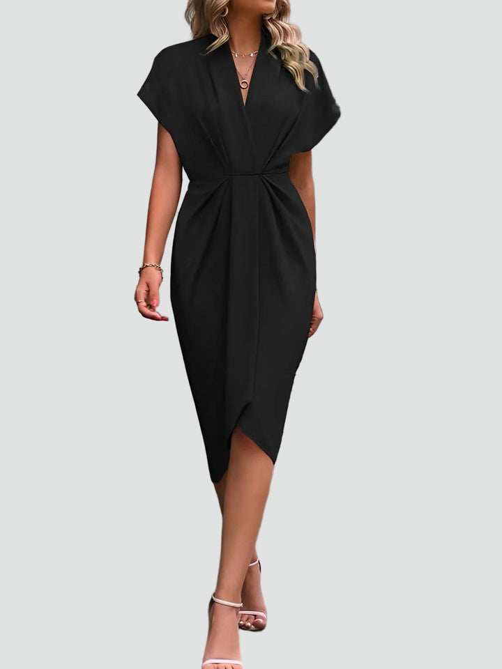 Damen Midi Cocktailkleid mit Wickelschnitt (12)