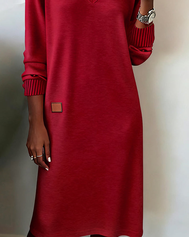 Damen Midi-Strickkleid gemütlich für Herbst (9)