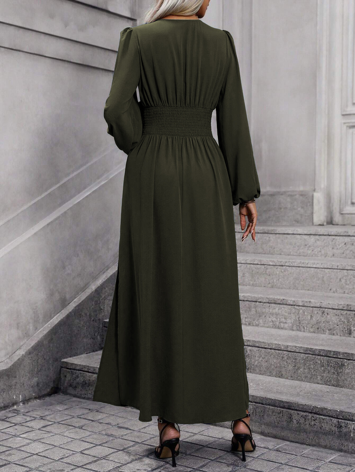 Damen Midikleid mit Schlitz für Hochzeitsgäste (4)