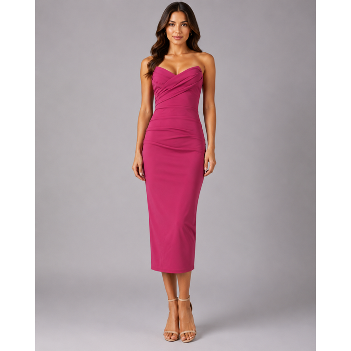 Damen Mini Kleid für Hochzeitsgäste im Sommer in Hellrosa