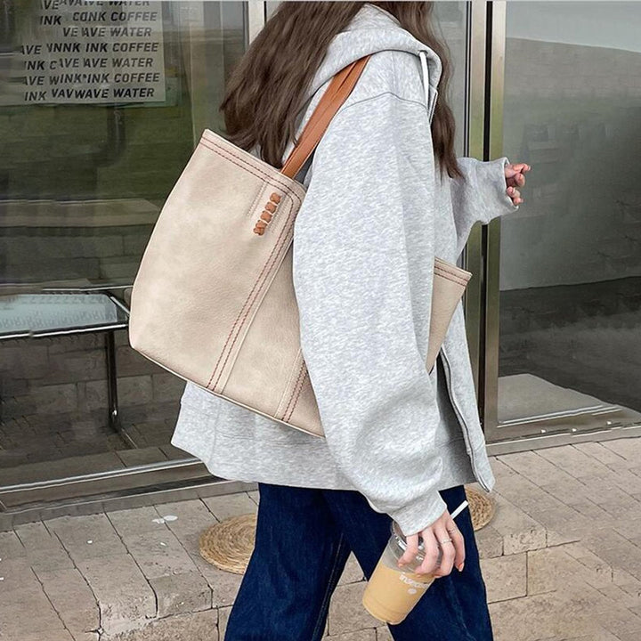 Damen Minimalistische Kunstleder-Laptoptasche für den Alltag (3)