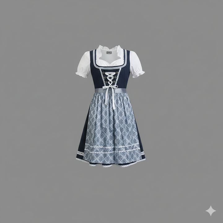 Damen Oktoberfest-Dirndl mit Schürze und Bluse