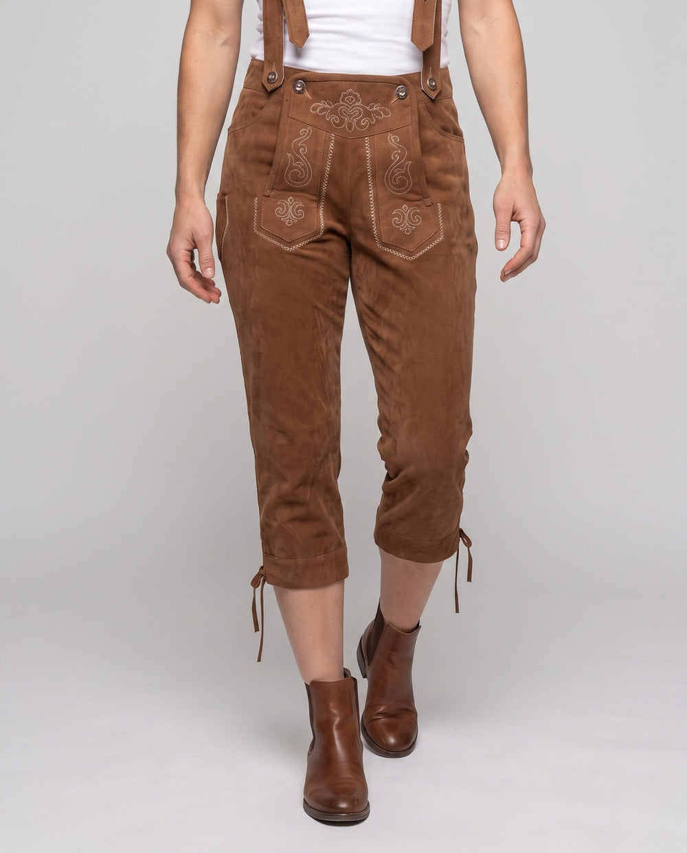Damen Oktoberfest Lederhose für Volksfeste (2)