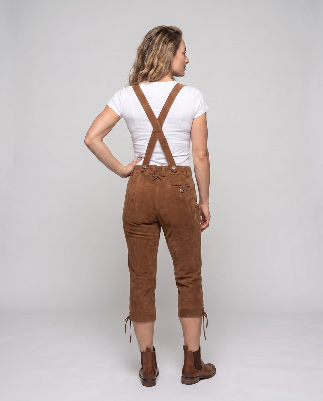 Damen Oktoberfest Lederhose für Volksfeste (4)