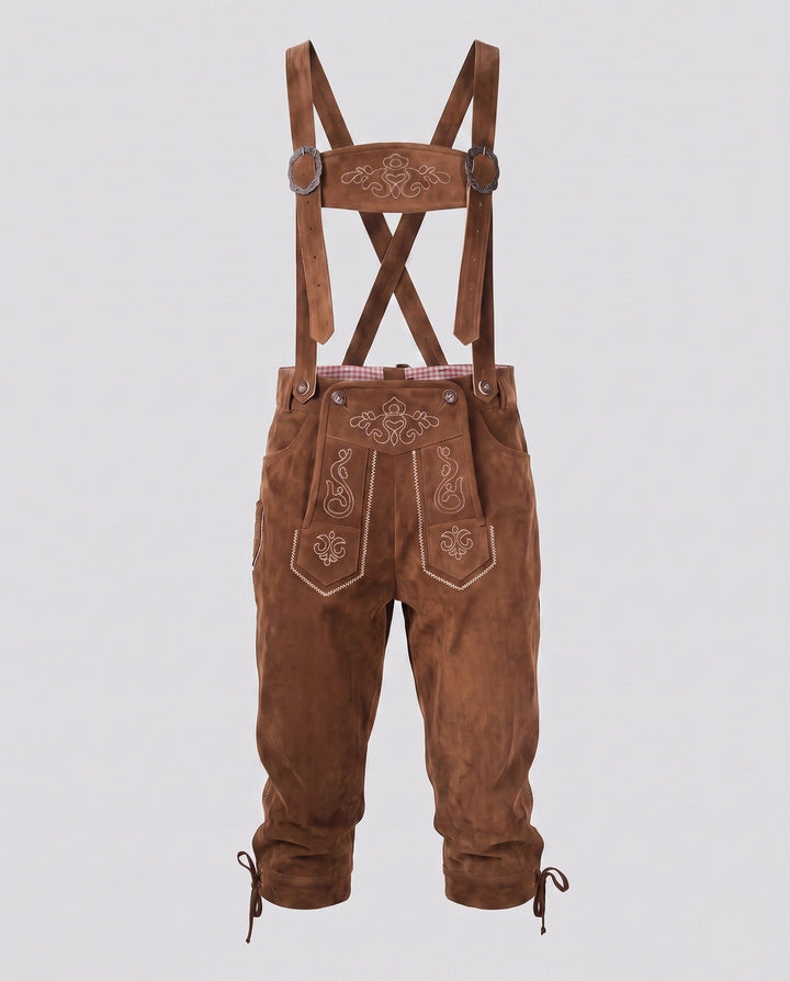 Damen Oktoberfest Lederhose für Volksfeste in Khaki