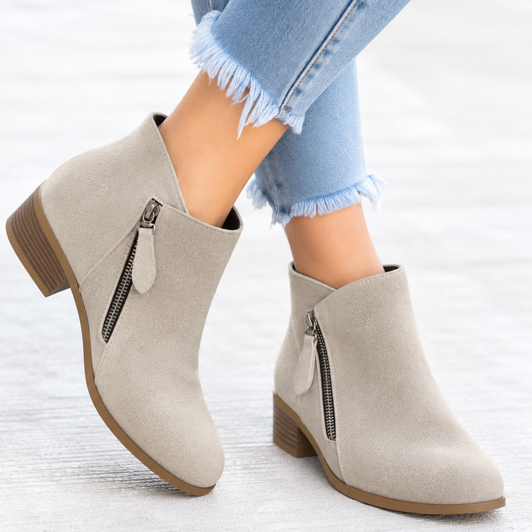 Damen Orthopädische Stiefeletten Wasserdicht Rutschfest in Beige