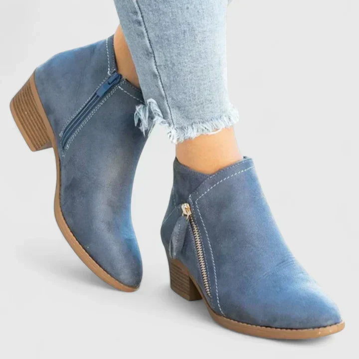 Damen Orthopädische Stiefeletten Wasserdicht Rutschfest in Blau