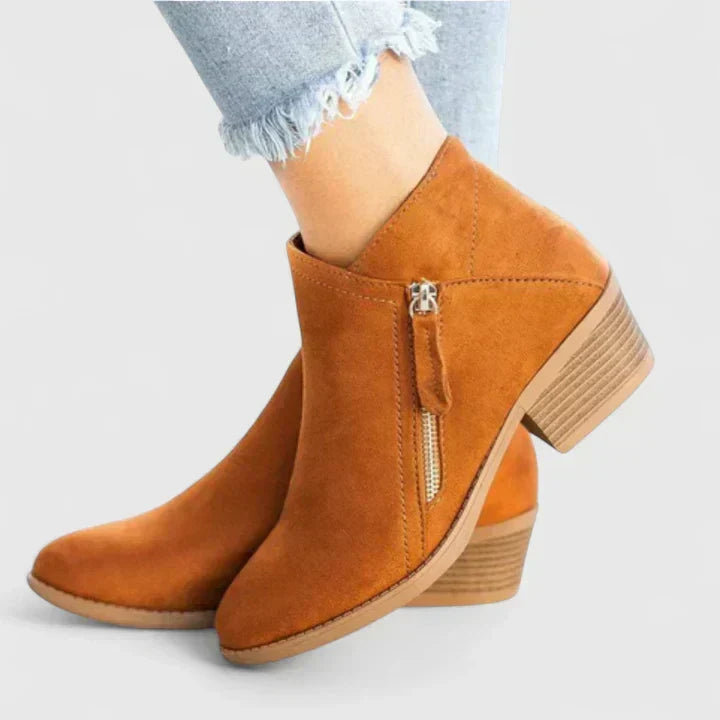 Damen Orthopädische Stiefeletten Wasserdicht Rutschfest in Braun