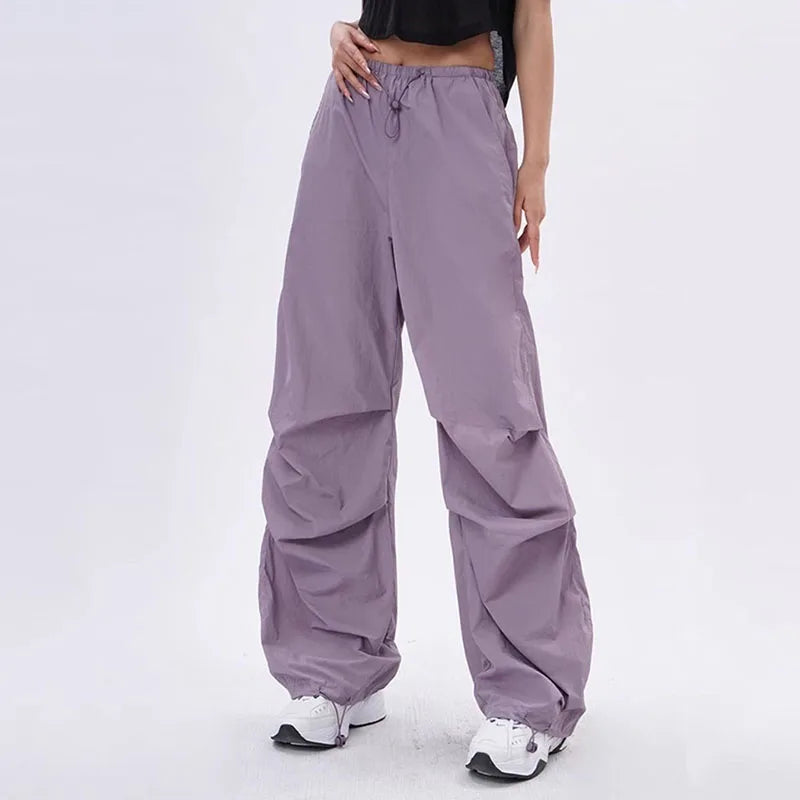 Damen Oversized Trainerhose im Streetwear-Stil in Lila