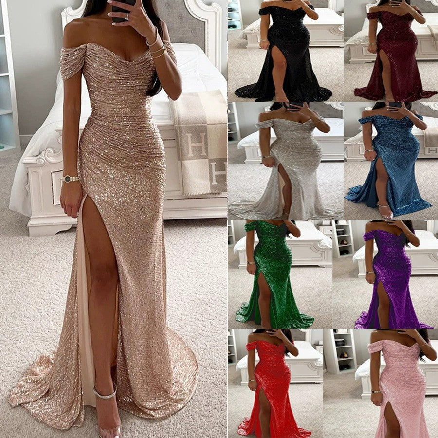 Damen Pailletten Kleid für Hochzeitsgäste
