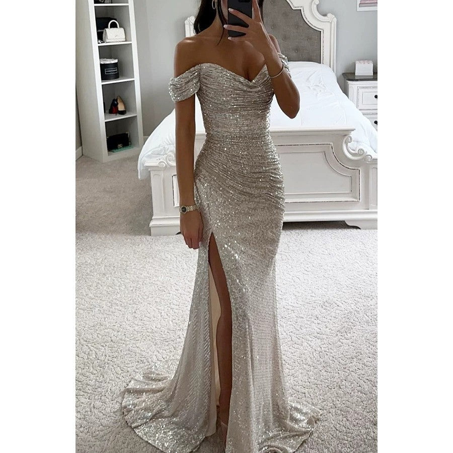 Damen Pailletten Kleid für Hochzeitsgäste (7)
