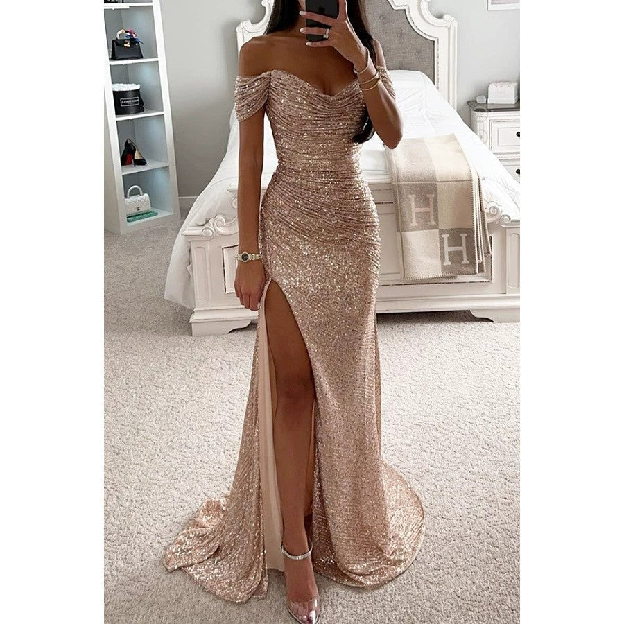 Damen Pailletten Kleid für Hochzeitsgäste (8)