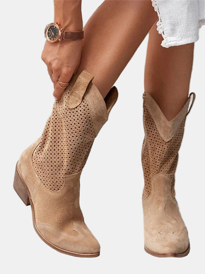 Damen Perforierte Stiefeletten für Übergangswetter in Braun