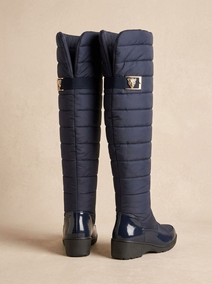 Damen Plateau-Stiefel warm gefüttert für Winter (7)