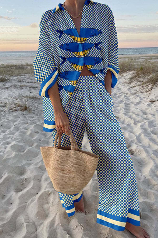 Damen Polyester Langarm Set für Sommer