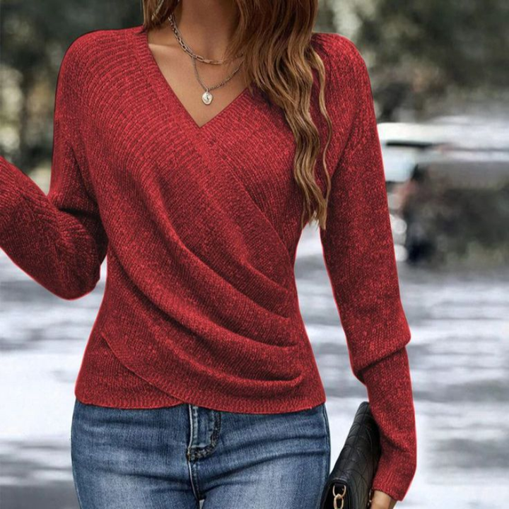 Damen Pullover elegant und komfortabel in Rot