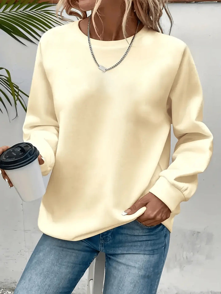 Damen Pullover figurbetont für den Alltag in Aprikose