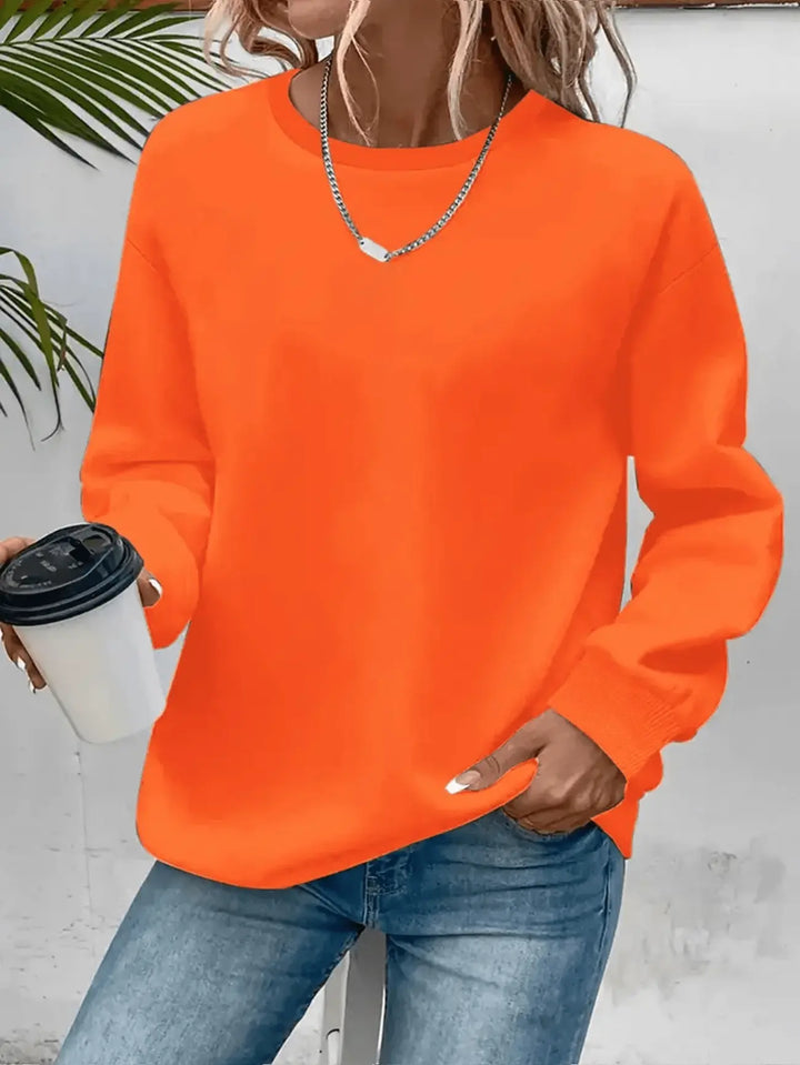 Damen Pullover figurbetont für den Alltag in Orange