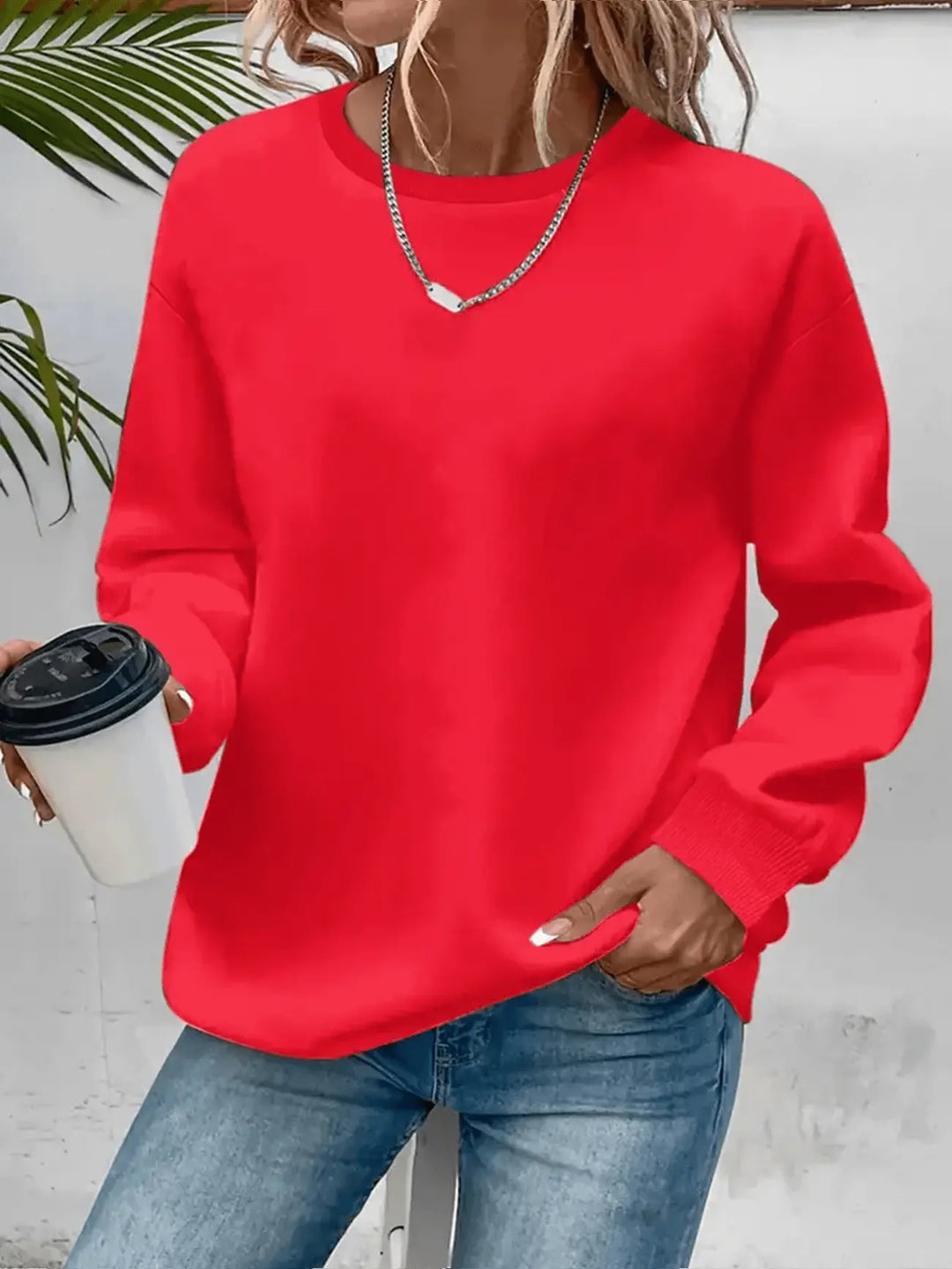 Damen Pullover figurbetont für den Alltag in Rot