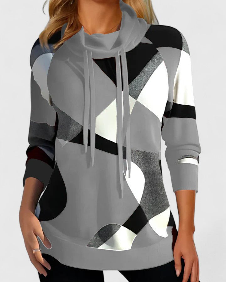 Damen Pullover im Farbblock-Stil für jeden Anlass in Grau