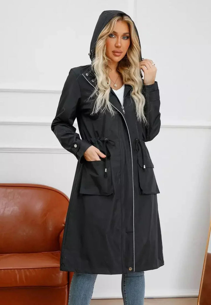 Damen Regenjacke mit Kapuze für Alltag
