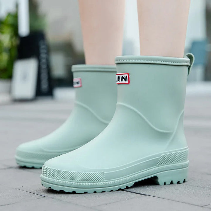 Damen Regenstiefel mit rutschfester Gummisohle (6)