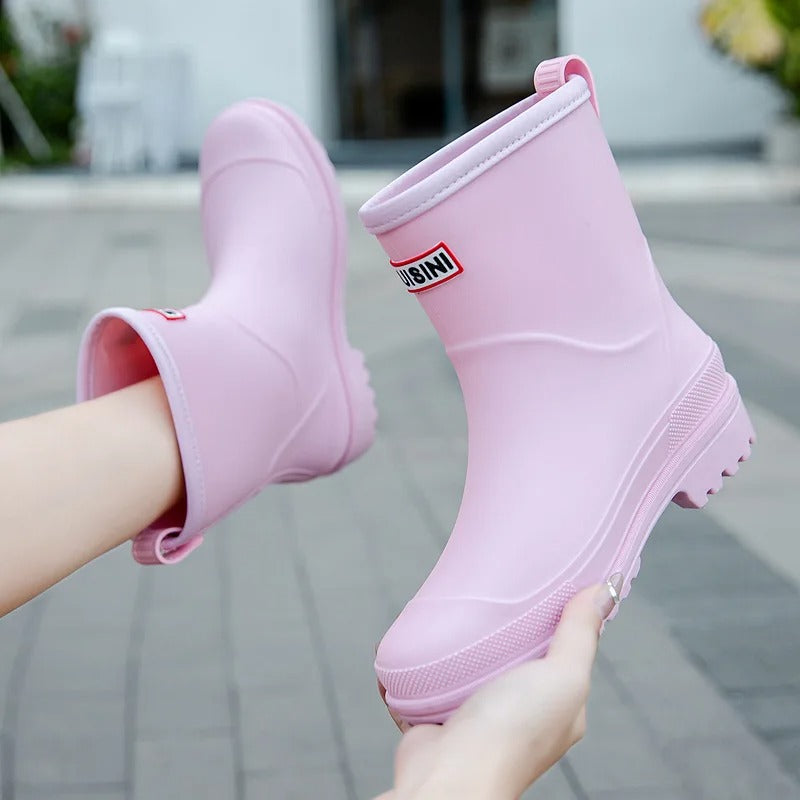 Damen Regenstiefel mit rutschfester Gummisohle (8)