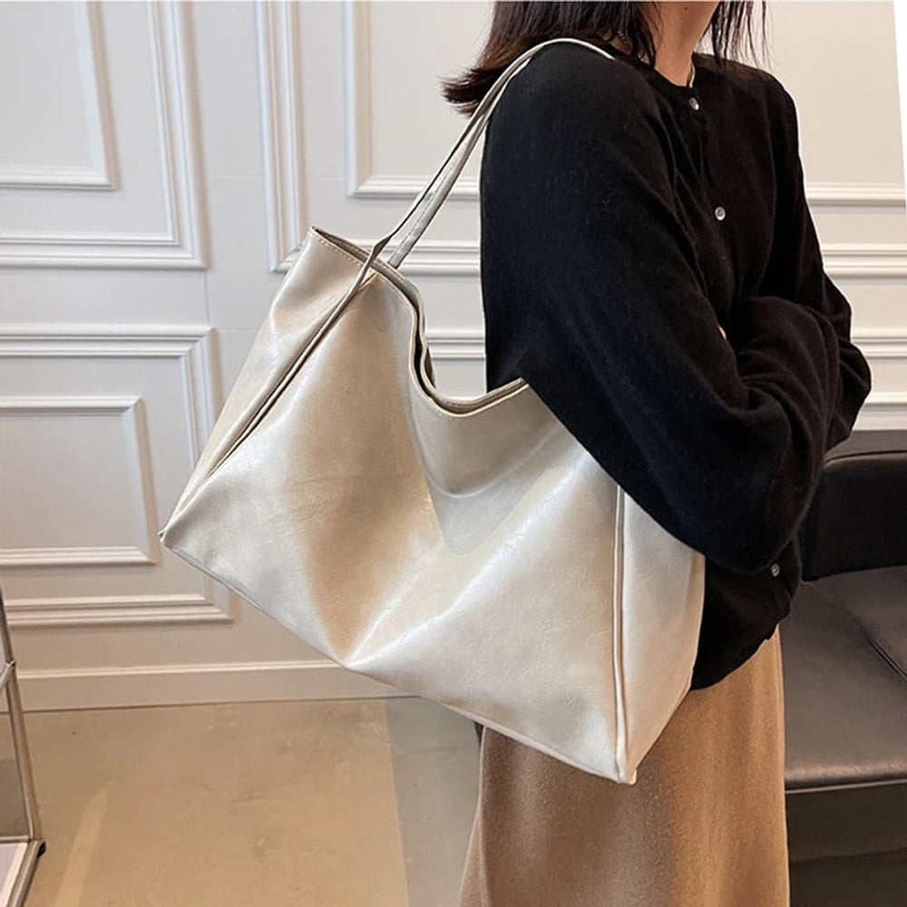 Damen Retro PU-Leder Laptoptasche mit großem Stauraum (2)