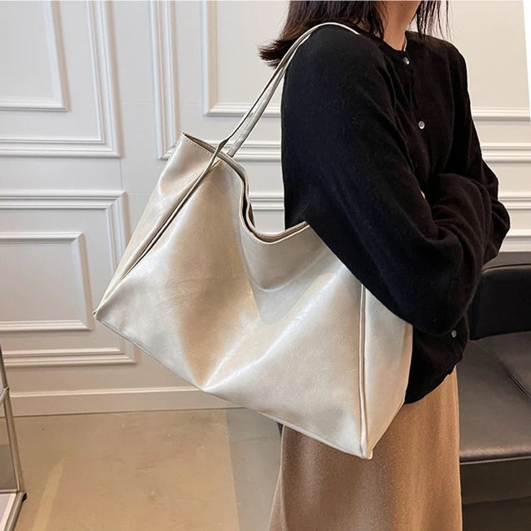 Damen Retro PU-Leder Laptoptasche mit großem Stauraum (2)