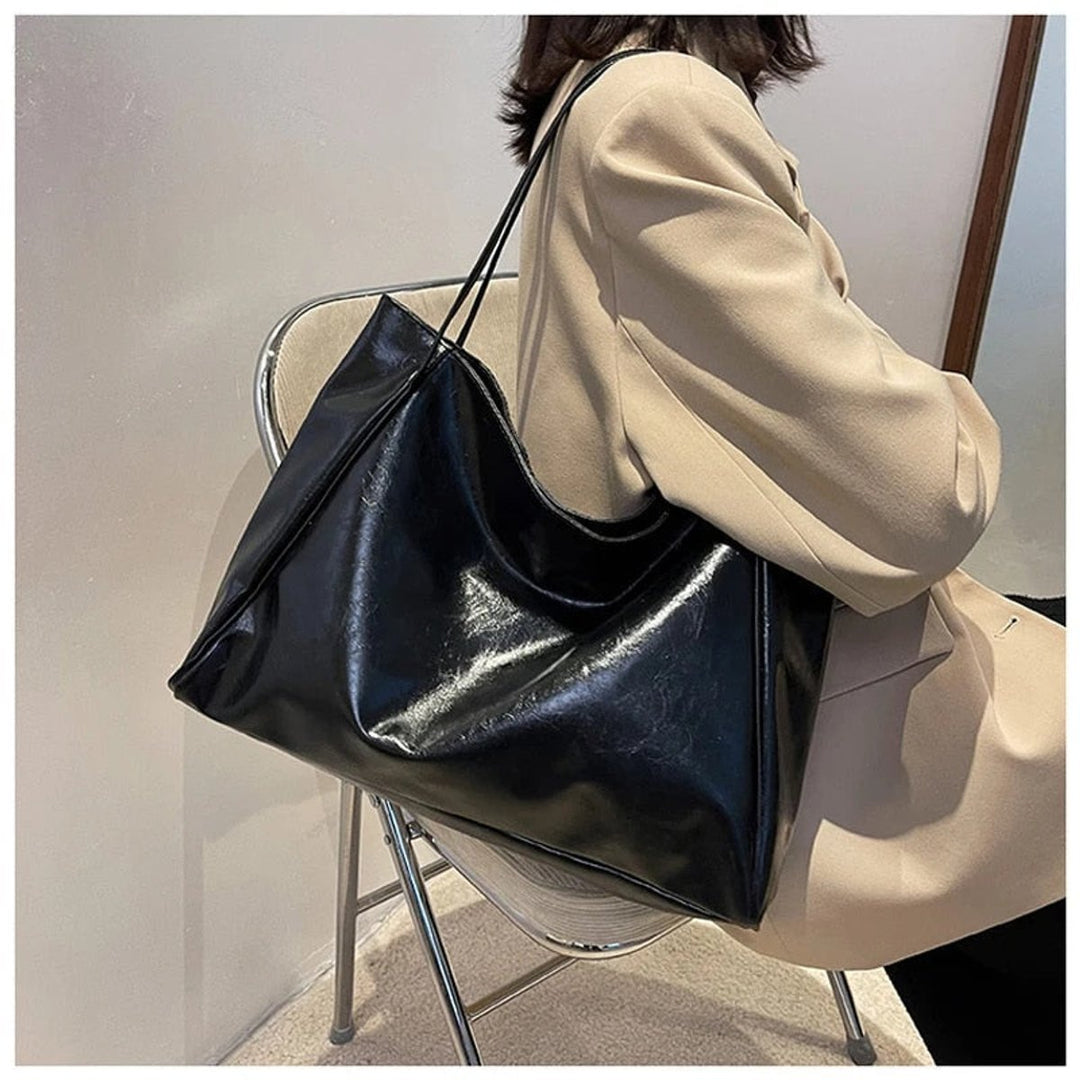 Damen Retro PU-Leder Laptoptasche mit großem Stauraum (3)