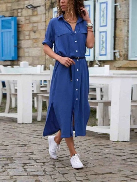 Damen Schickes Sommerkleid für Hochzeitsgäste in Blau