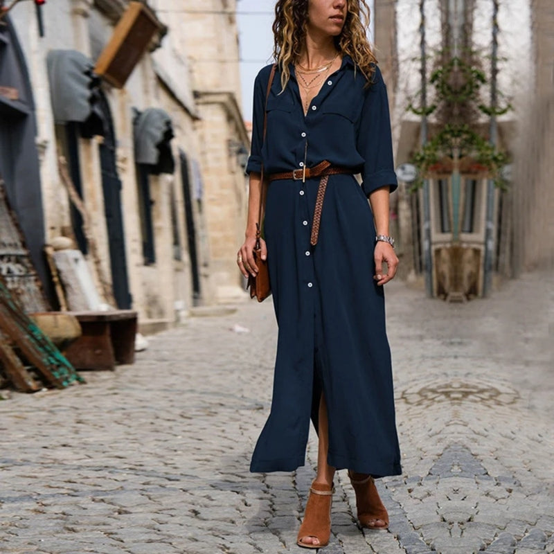 Damen Schickes Sommerkleid für Hochzeitsgäste in Dunkelblau
