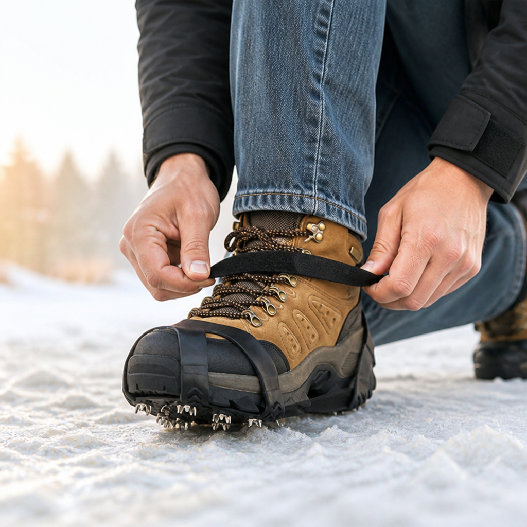 Damen Schneeketten für Stiefeletten und Winterschuhe (3)