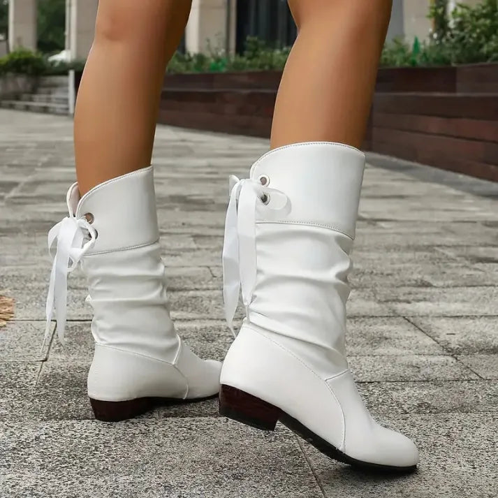 Damen Schnürstiefel aus Leder für Herbstmode (10)