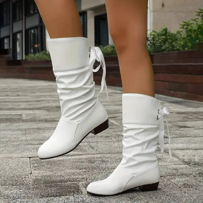 Damen Schnürstiefel aus Leder für Herbstmode (12)