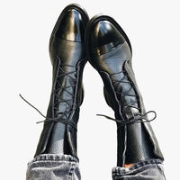 Theresa | Damen Schnürstiefeletten im strukturierten Look