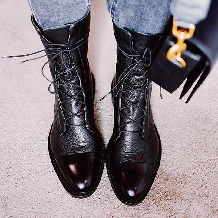 Damen Schnürstiefeletten im strukturierten Look (4)