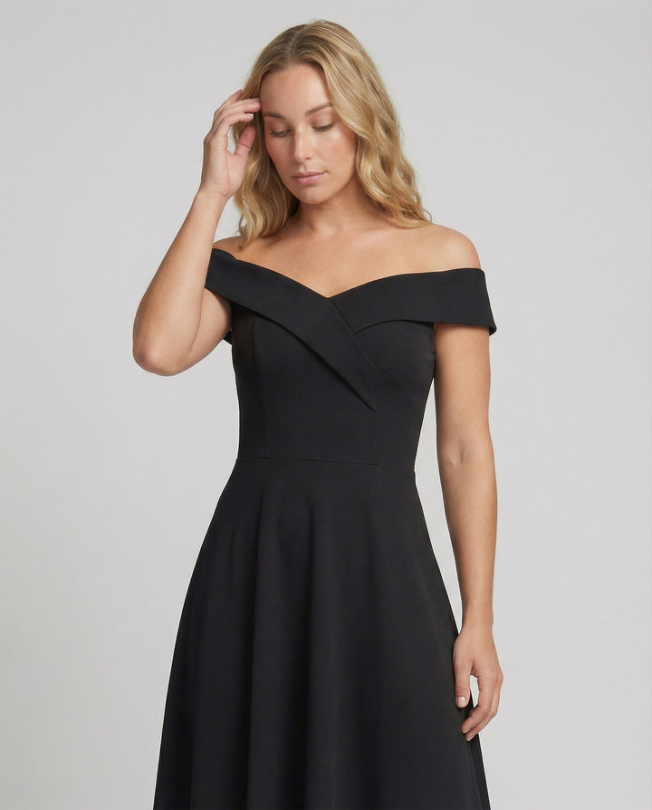 Damen schulterfreies Maxikleid für Hochzeiten (2)