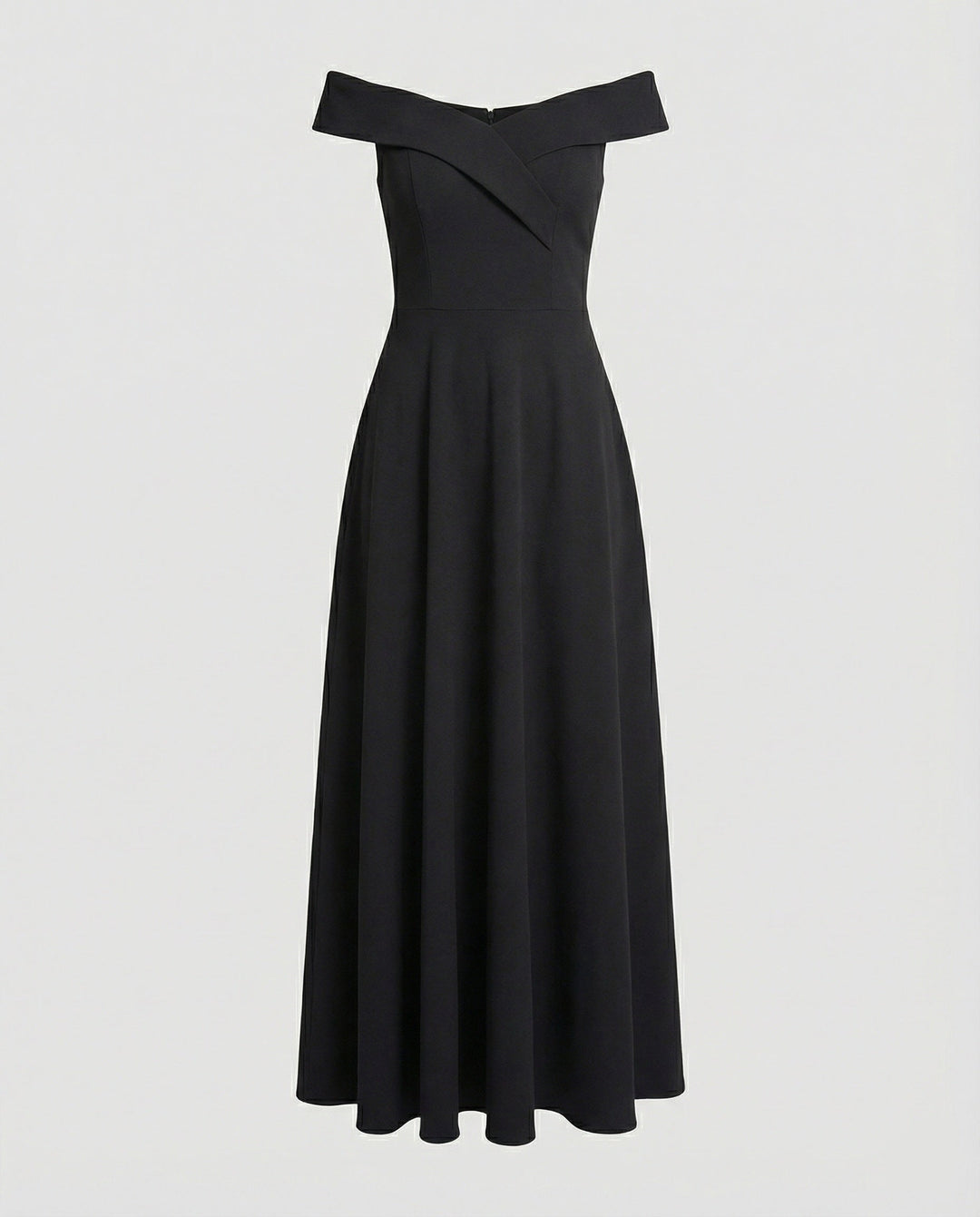 Damen schulterfreies Maxikleid für Hochzeiten (3)