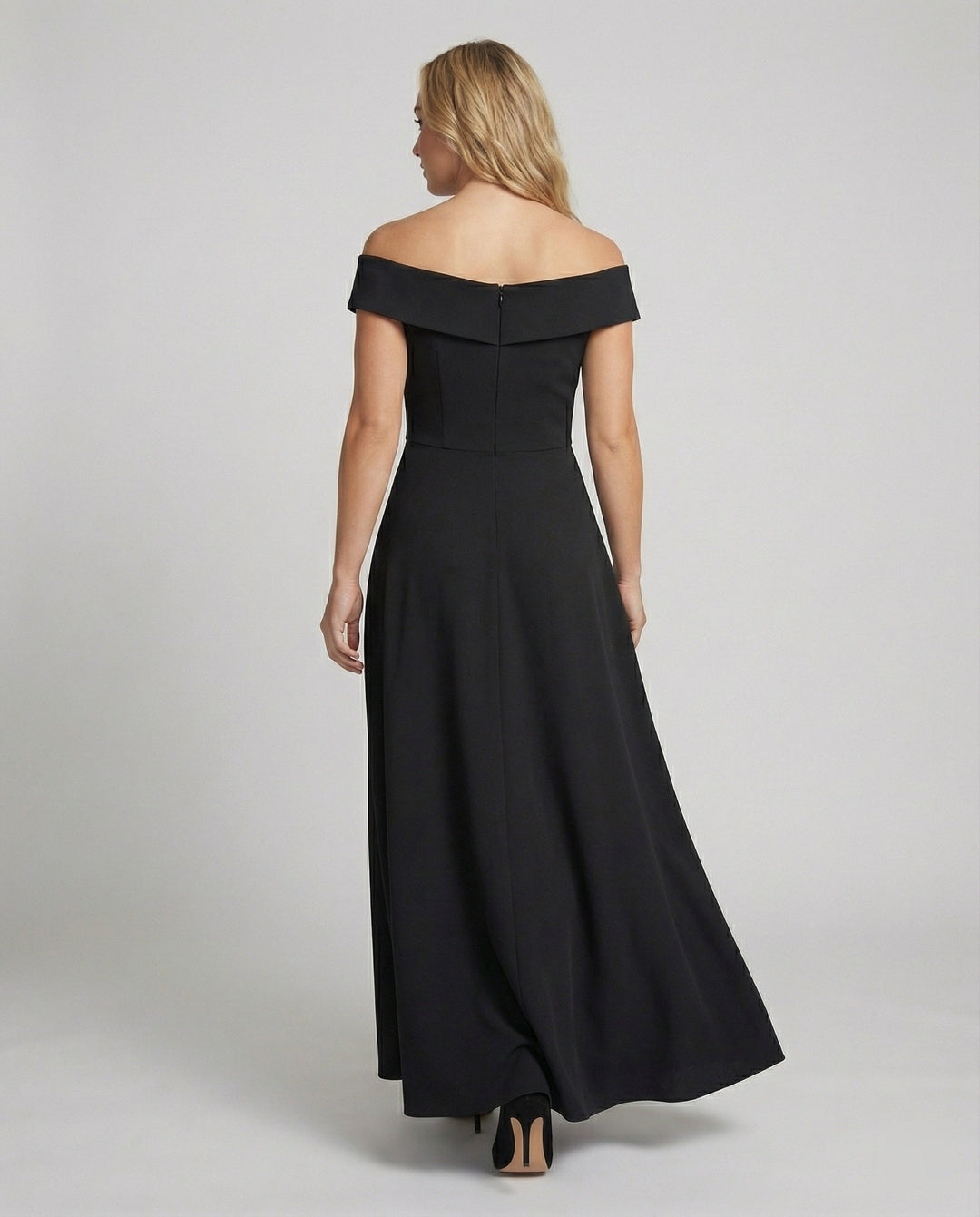 Damen schulterfreies Maxikleid für Hochzeiten (4)
