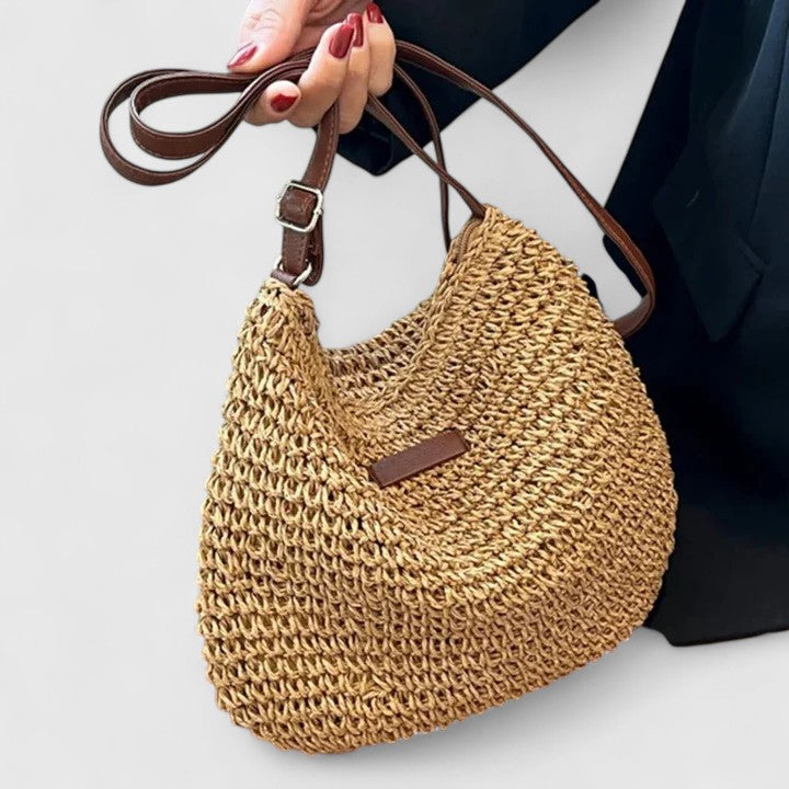 Damen Schultertasche aus Gewebe für Sommer (2)