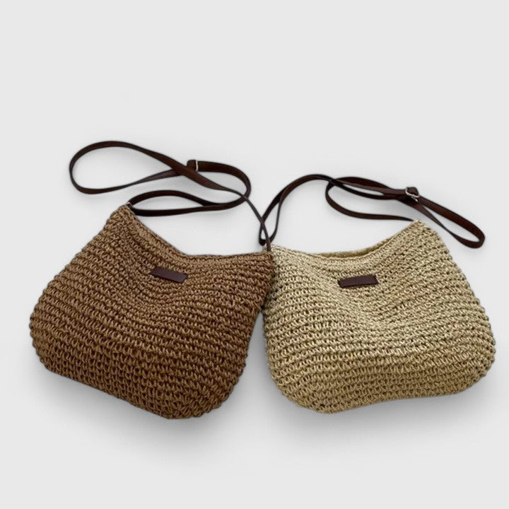 Damen Schultertasche aus Gewebe für Sommer (4)