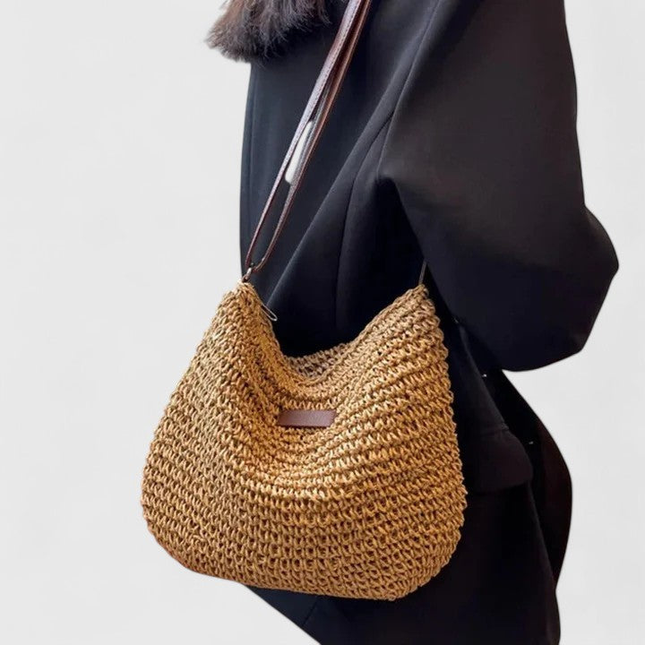 Damen Schultertasche aus Gewebe für Sommer (6)