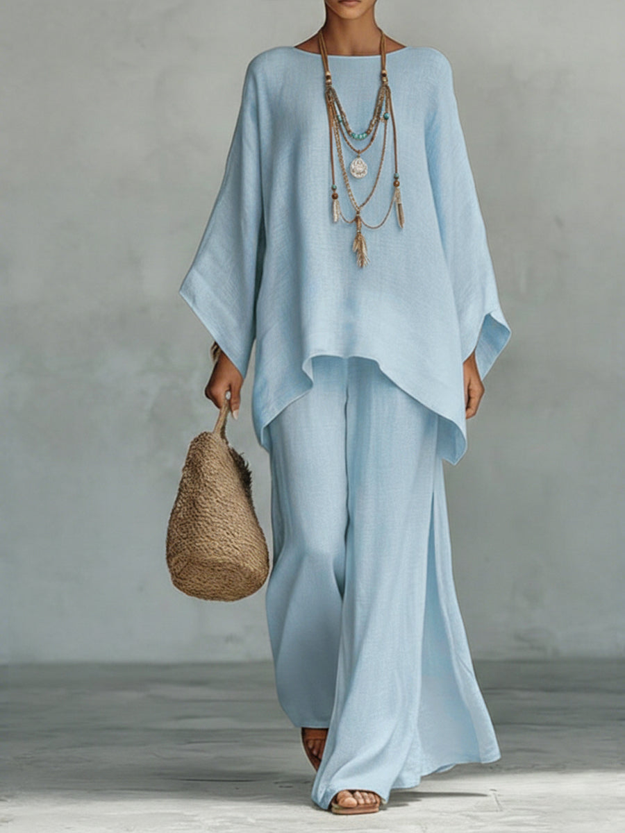Damen Set elegant für warme Tage in Hellblau