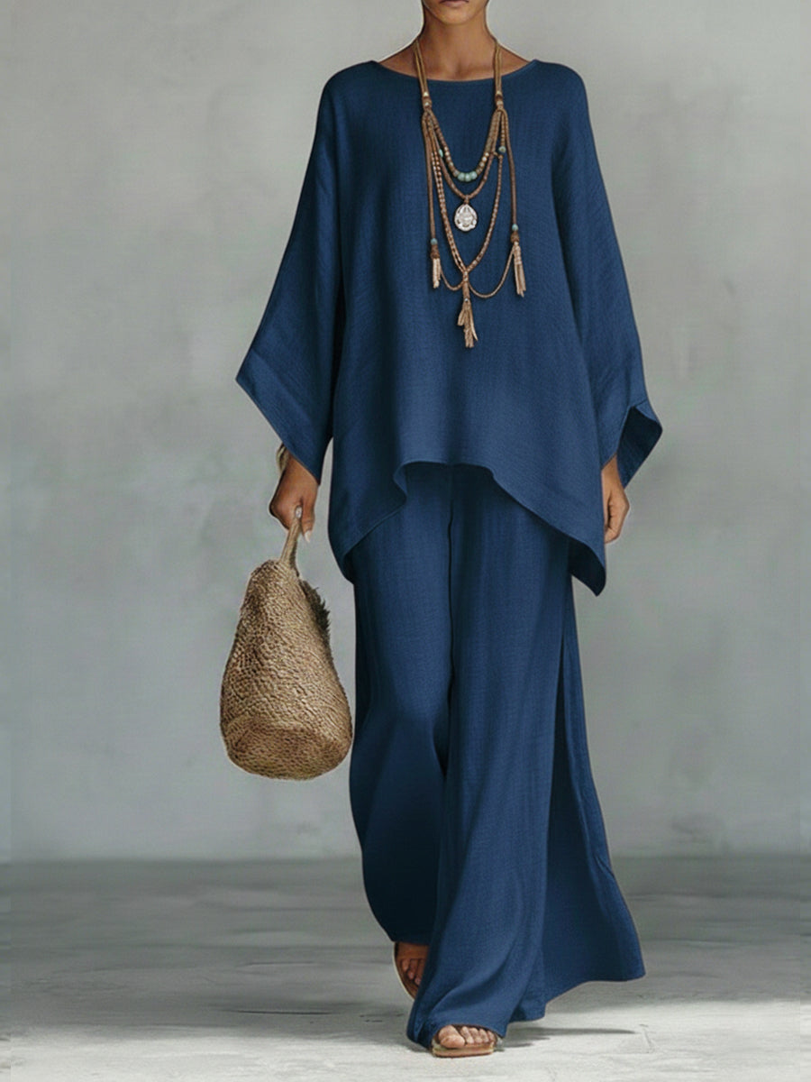 Damen Set elegant für warme Tage in Marineblau