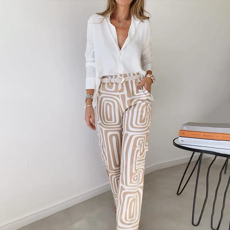 Damen-Set mit eleganter Hose und Bluse (3)