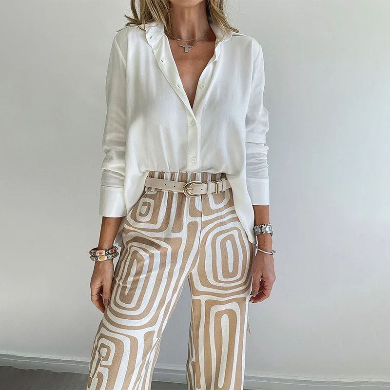 Damen-Set mit eleganter Hose und Bluse (4)