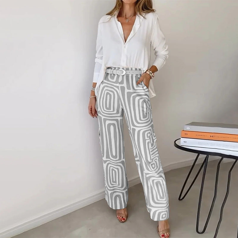 Damen-Set mit eleganter Hose und Bluse (5)