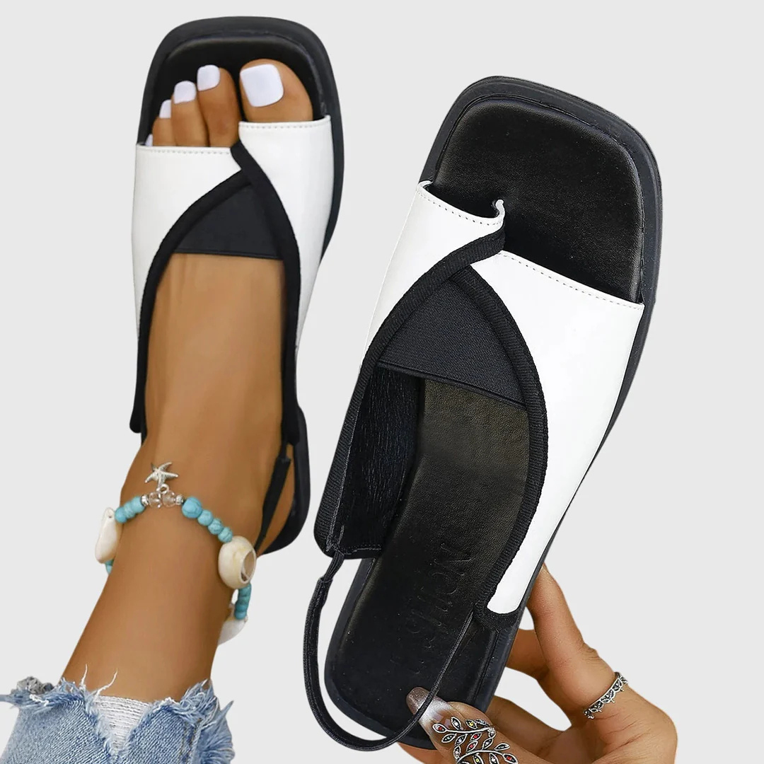 Damen Sommersandalen im minimalistischen Stil in Weiß
