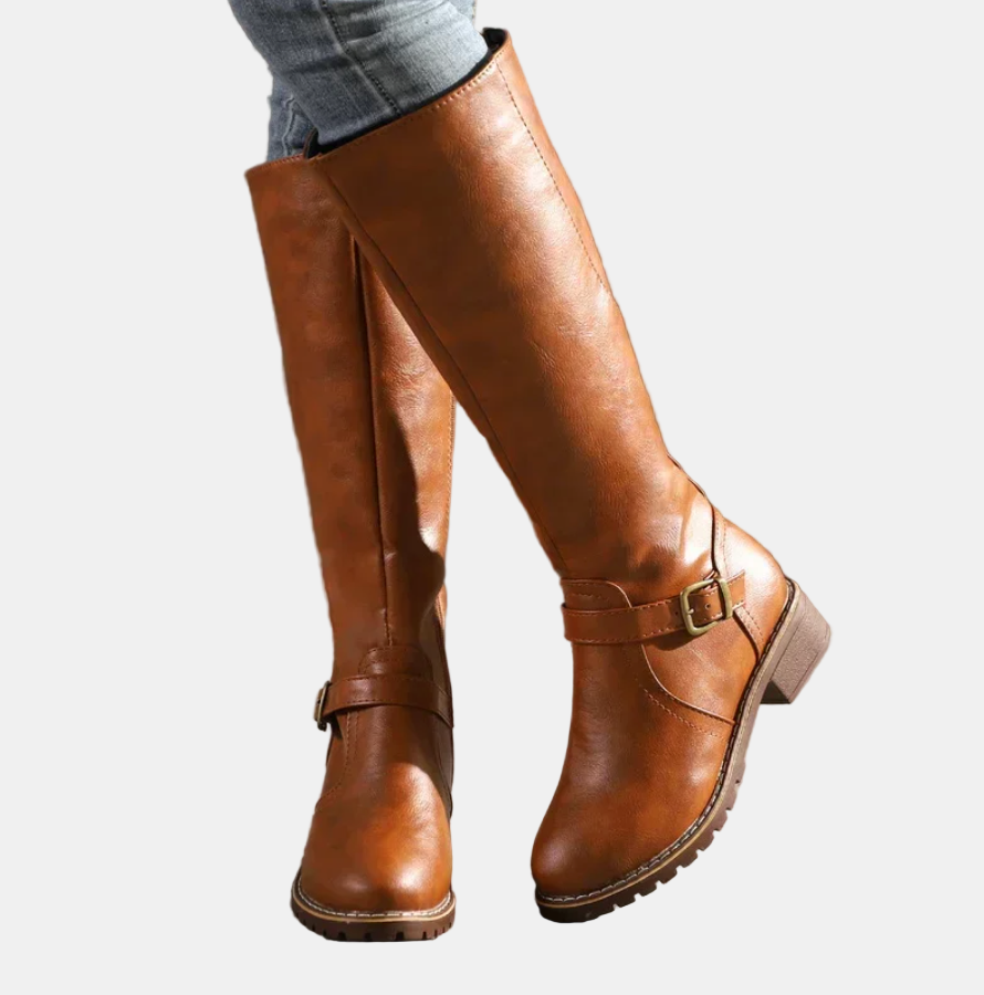 Damen Stiefel elegant von Tag zu Nacht in Braun 1